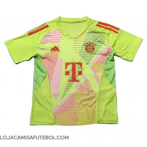 Camisa de Futebol Bayern Munich Goleiro Equipamento Principal 2024-25 Manga Curta